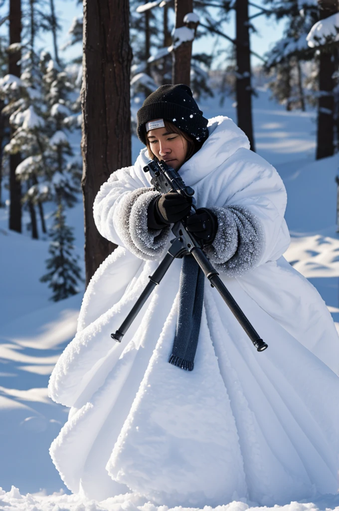 A snow gunman