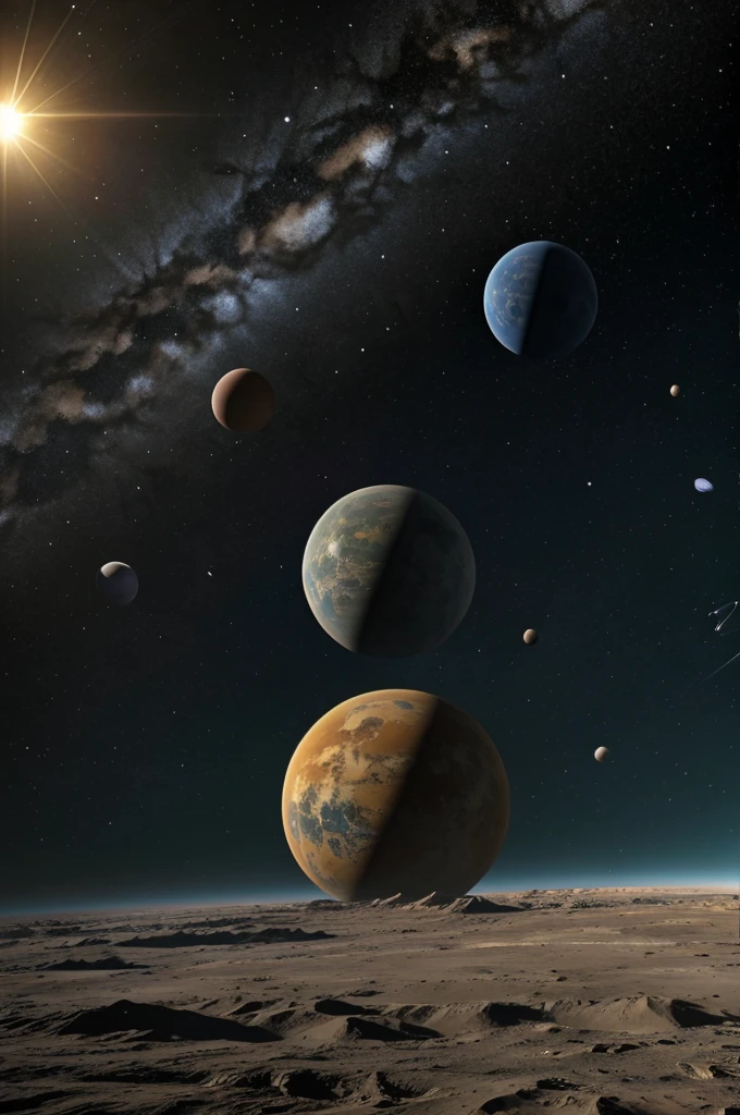 Create an image showing that our solar system is being destroyed