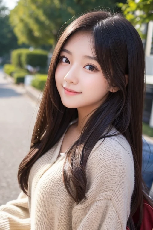 20-year-old,Female university student,cute,valley,Semi-long hair