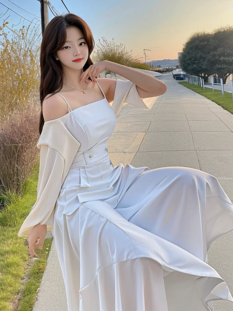1girl,outdoor, glamour shot, masterpiece, 1995_mj