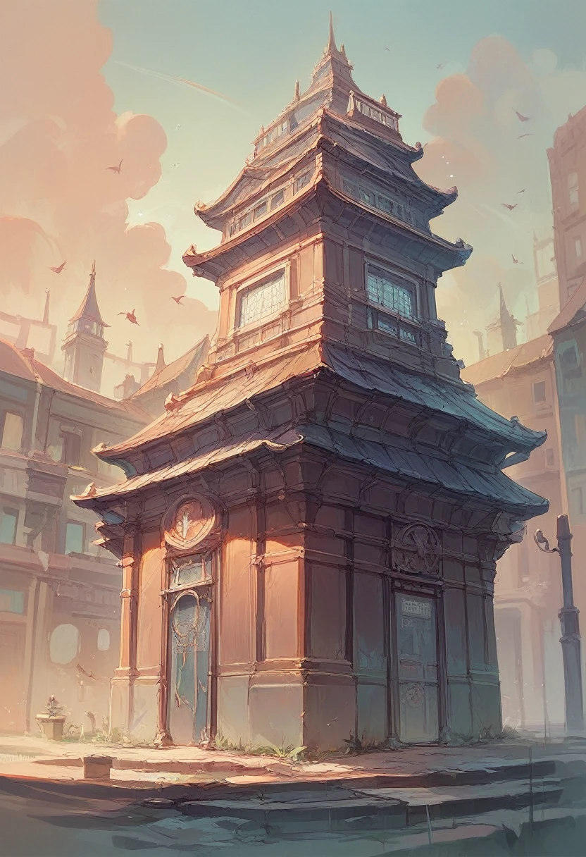 isometric tower 3d game model for mid-core game