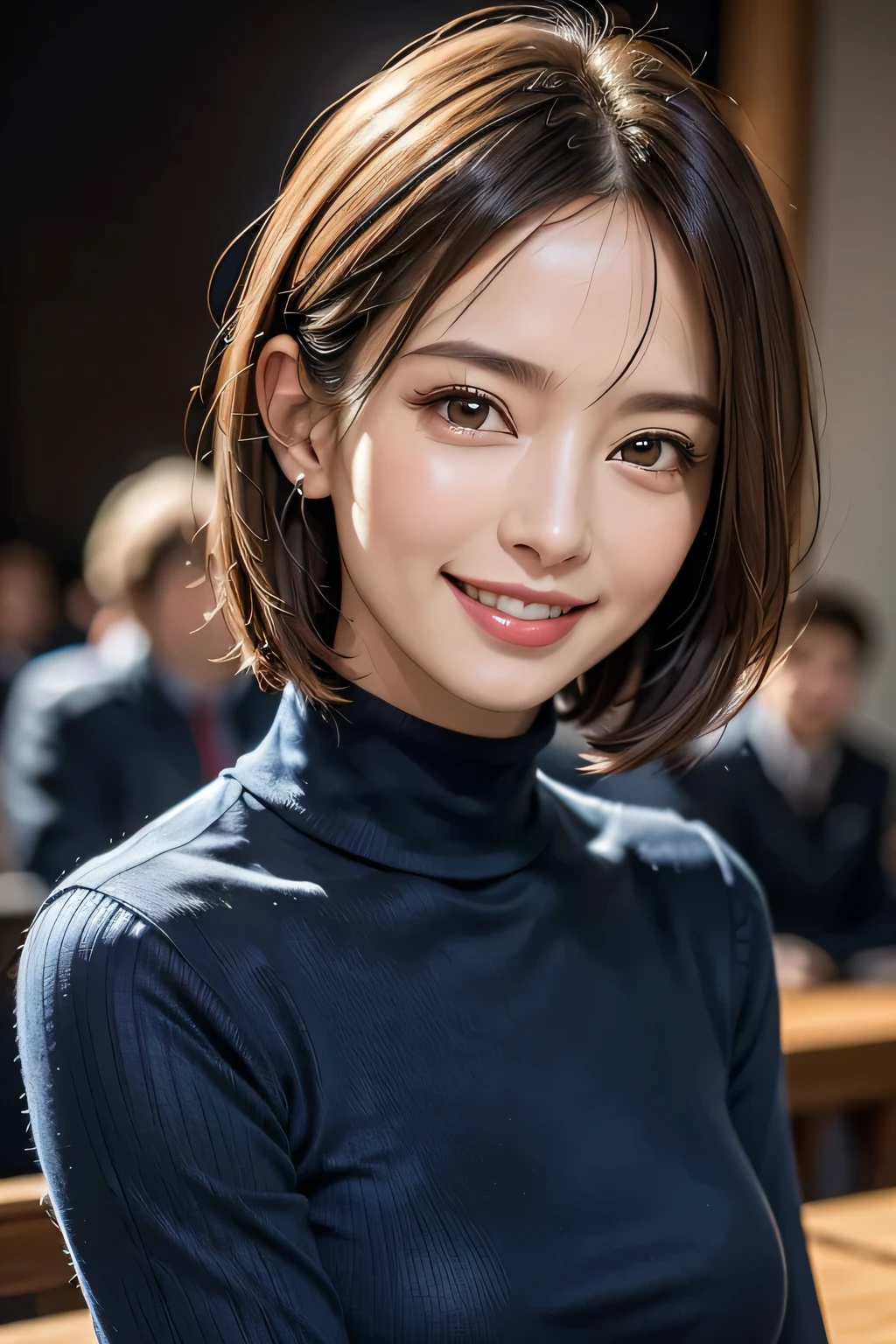 Tabletop, Highest quality, Very detailed, Shine, Shine光, Ray Tracing, hard diskR, Written boundary depth, (Perfect Face, Detailed face, Beautiful Eyes,Perfect hands,Perfect Fingers), 8K,hard disk,Ultra-realistic faces,Ray Tracing,Perfect lighting,Highest quality, Very detailed, Shine目, (Looking at the audience,smile with open mouth:1.1), ((1 Girl)), (Mature Woman:1.4), chic,
1 Girl,alone, Upper Body, (Police uniform), smile