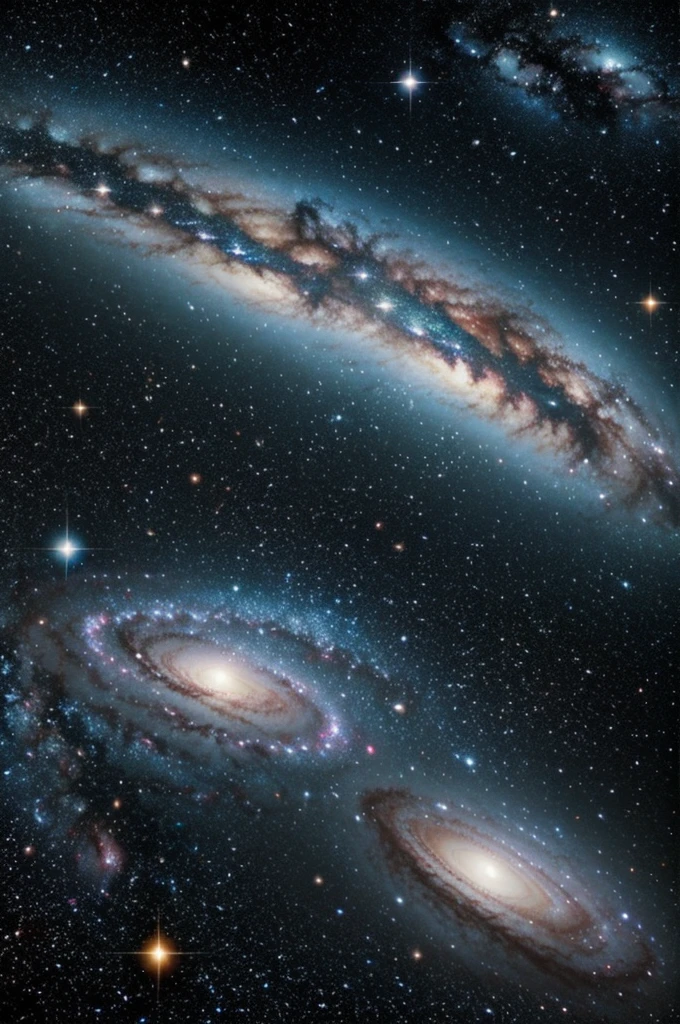 Create God creating the galaxies 