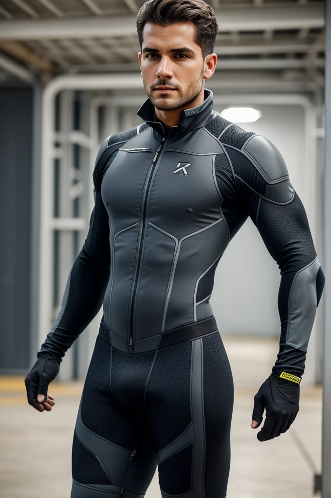 ((best qualitand)), (detailed), The perfect compression suit is designed with a base of **Dandneema®** and **Kevlar®** para máxima resistencia and protección. **spandex** and **graphene** aseguran un ajuste ceñido and elástico, while reinforcements **carbon fiber** and **Zandlon** provide durability in high wear areas. **Coolmax®** manages humidity, and **aerogel** thermally insulates without adding weight. **Cordura®** reinforces key areas, combining in a multi-layer design that offers agility, comfort, and protección óptimas para condiciones extremas.