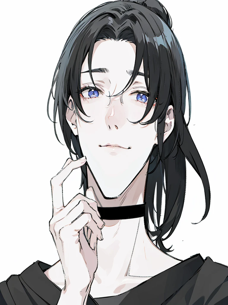 Wearing Japanese clothing。male。Black Hair。Beauty。