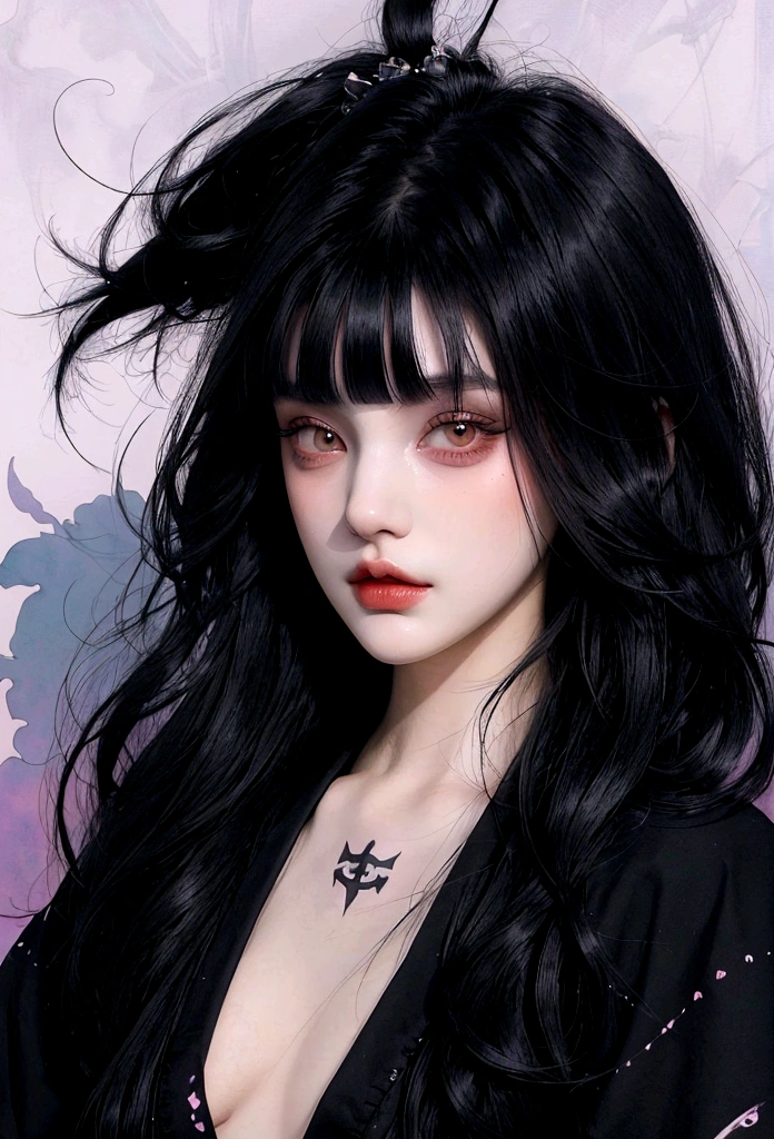 Black Hair、Black Feather、Gothic punk dress、Legs sticking out, Crossing your legs、anime zombie witch design, Crossbones, Streetwear Design, Provector, Horror Style, Full Design, Only 6 colors, Solid Colors, No Shadow, Full Design, Stickers, Bright colors, White Background.Ultra-fine illustrations,(((Beautiful fine hair))),(((Beautiful Faces))),(((Beautiful background))),(((Beautiful fine hair))),(((Beautiful Faces))),(((Beautiful background)))、Black Hair、Blunt bangs,Undershot,yukata,Tanabata,River side