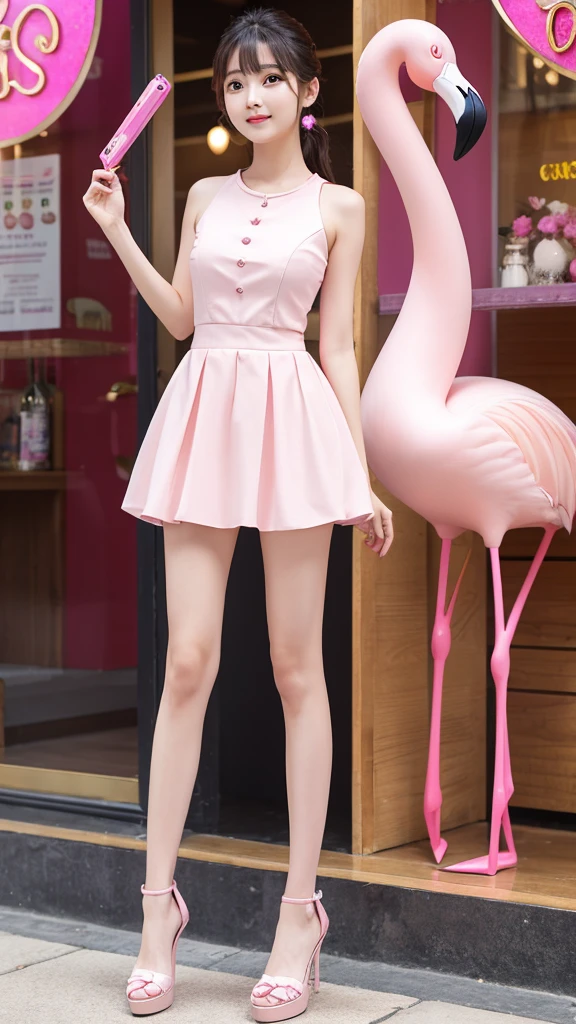 Flamingo gorgeous whole body pink Sparkling front