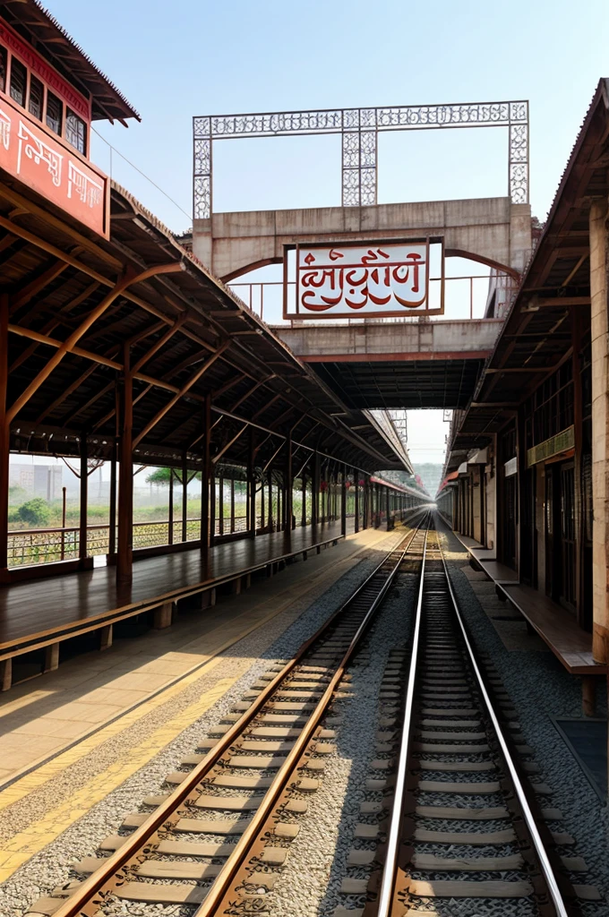 Bamboo made Railway station in India