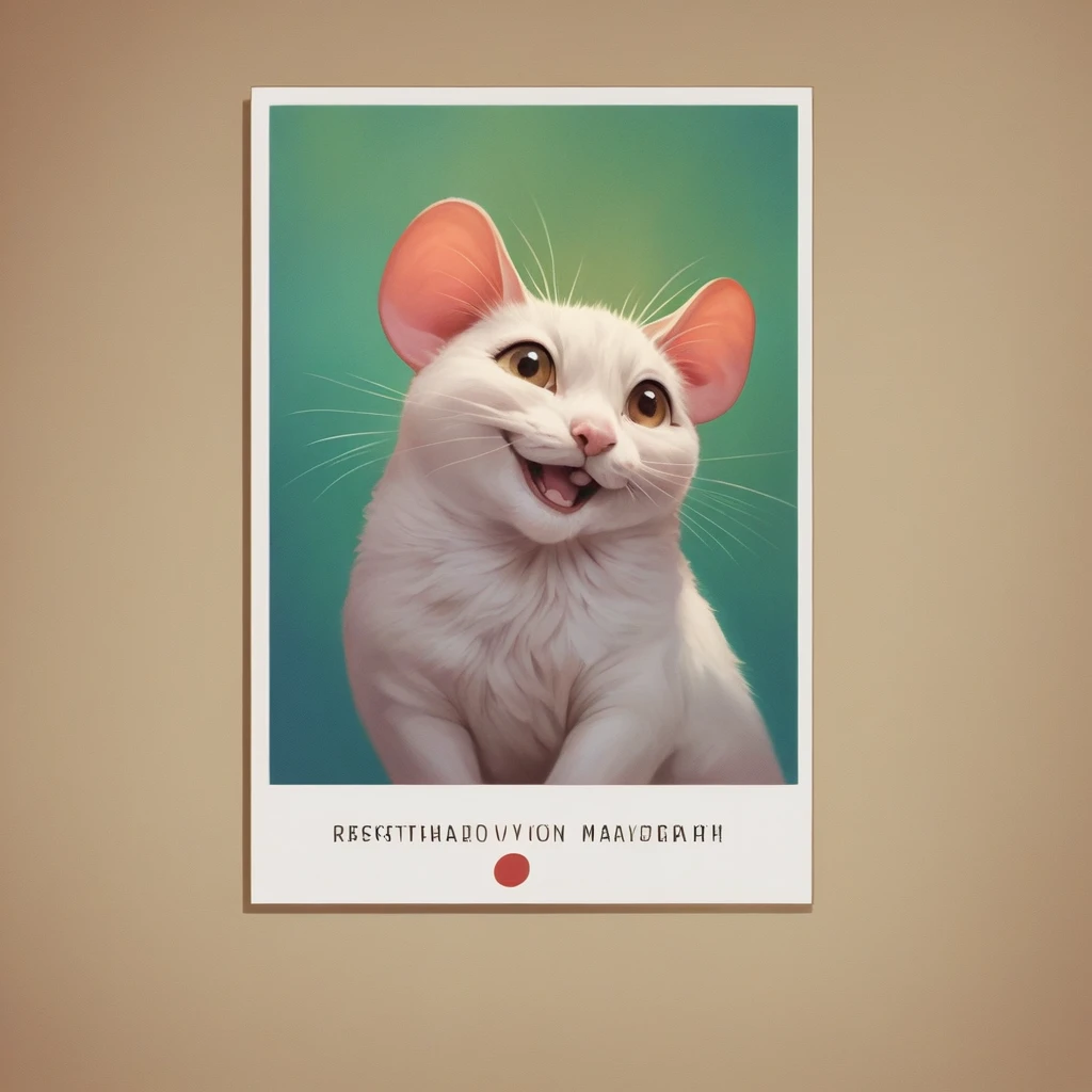 1 mouse, 1 cat, vector art, funny, smiling, looking at camera, colorful, vibrant, happy, playful, cartoon style, digital illustration, minimal style, simple shapes, bright colors, whimsical, cute, dynamic composition, high contrast, clean lines, bold colors, expressive, charming, lighthearted, joyful, whimsical, adorable, playful characters, positive mood, fun, (best quality,4k,8k,highres,masterpiece:1.2),ultra-detailed,(realistic,photorealistic,photo-realistic:1.37),digital painting