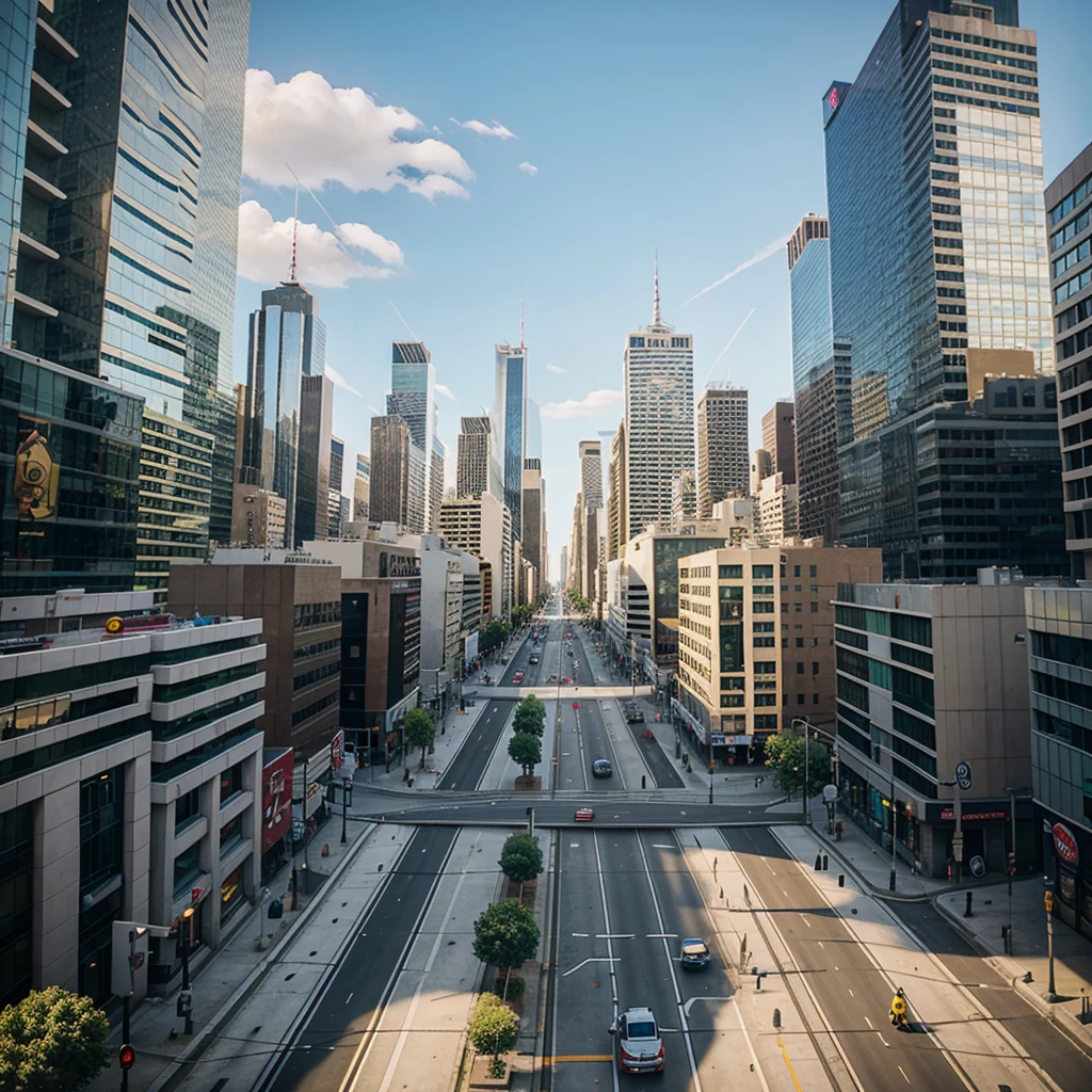 Big city with roblox people
