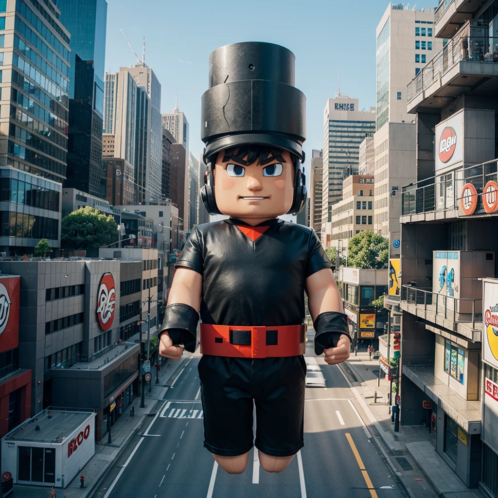 Big city with roblox people