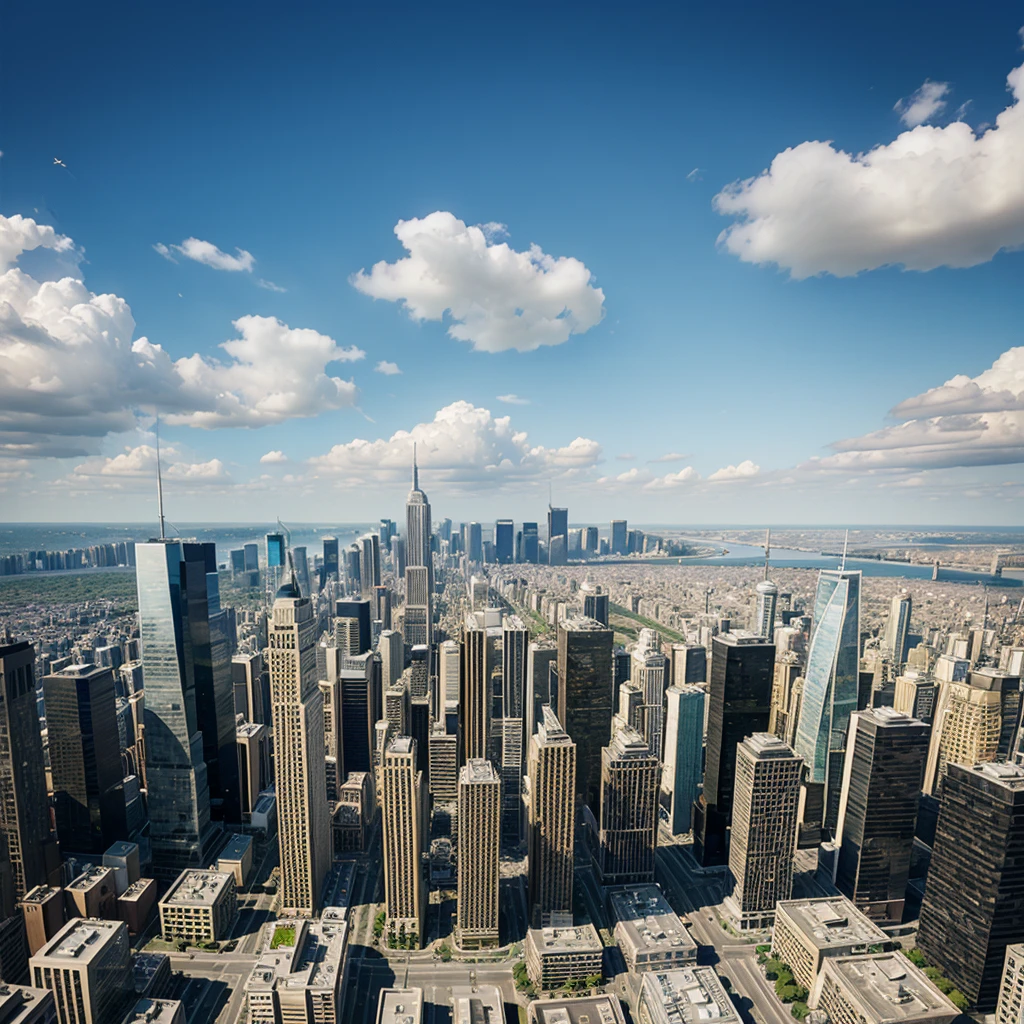 Big city with roblox people