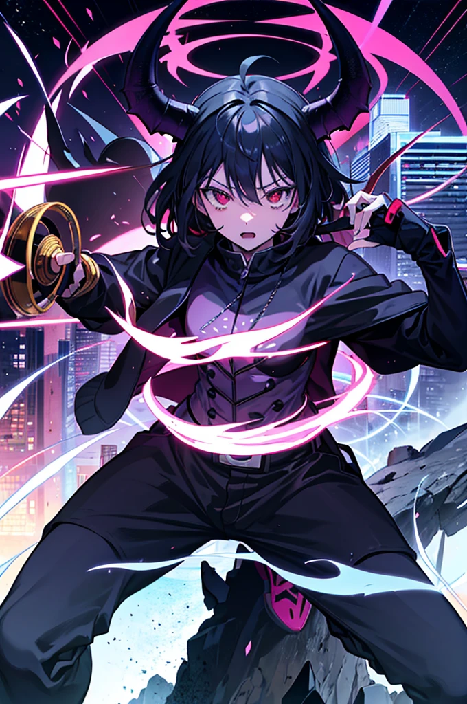generate me a manga cover related to demons and the modern world