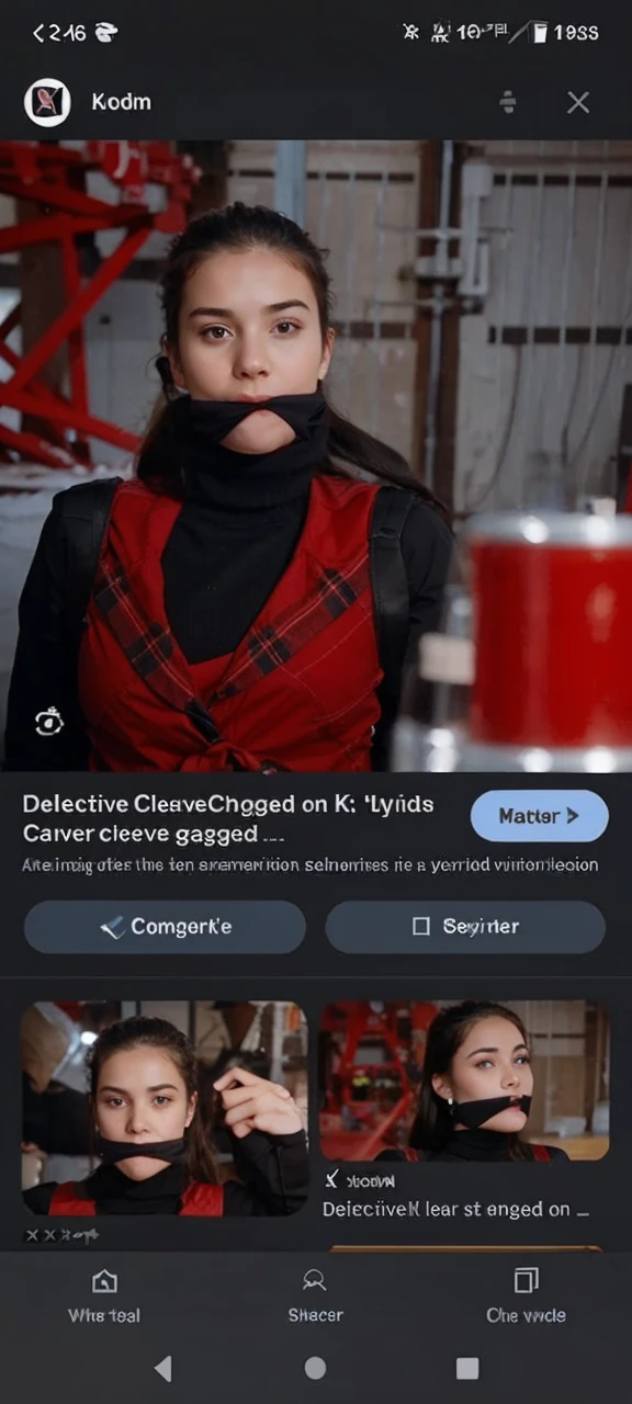 A Girl with Her Mouth Covered