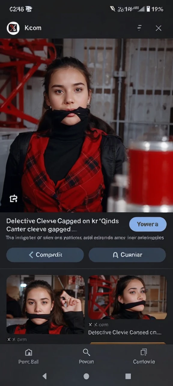 A Girl with Her Mouth Covered