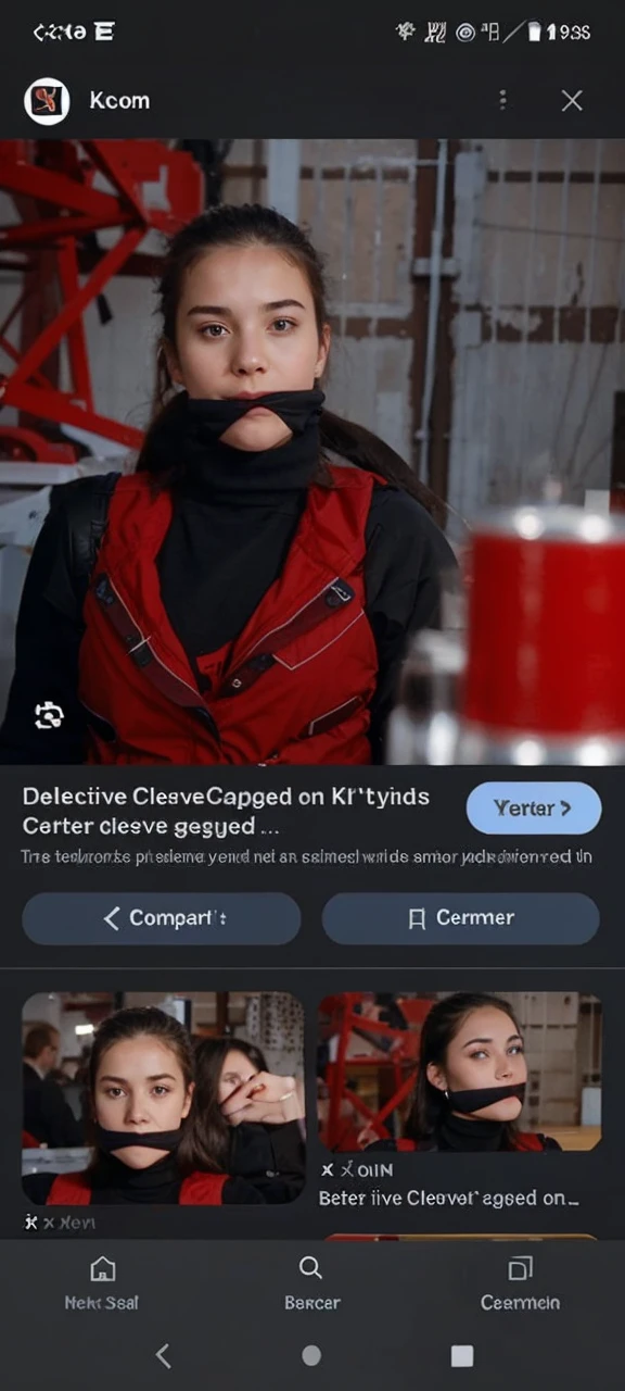 A Girl with Her Mouth Covered