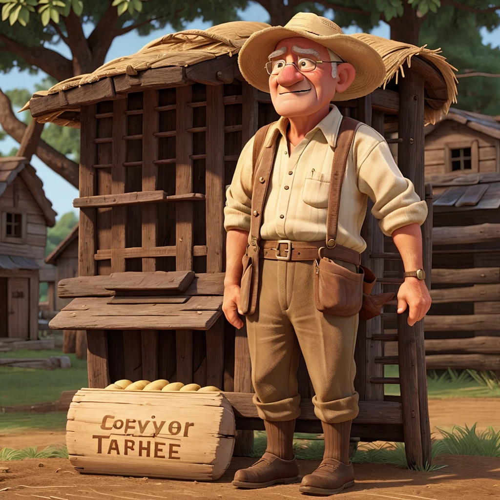 Old farmer upset.