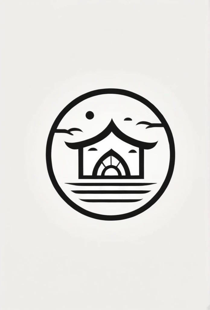 A stylish logo for a Japanese private sauna for one person、
「inn garden」A logo with a motif. A very cool, chic and modern design. The background is white.