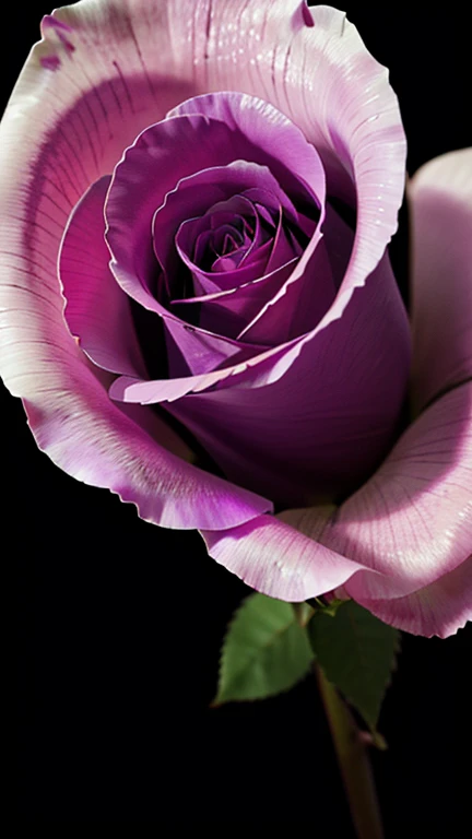 Rose. gray dark background,purple rose rose,drawing,white and purple flame,connected