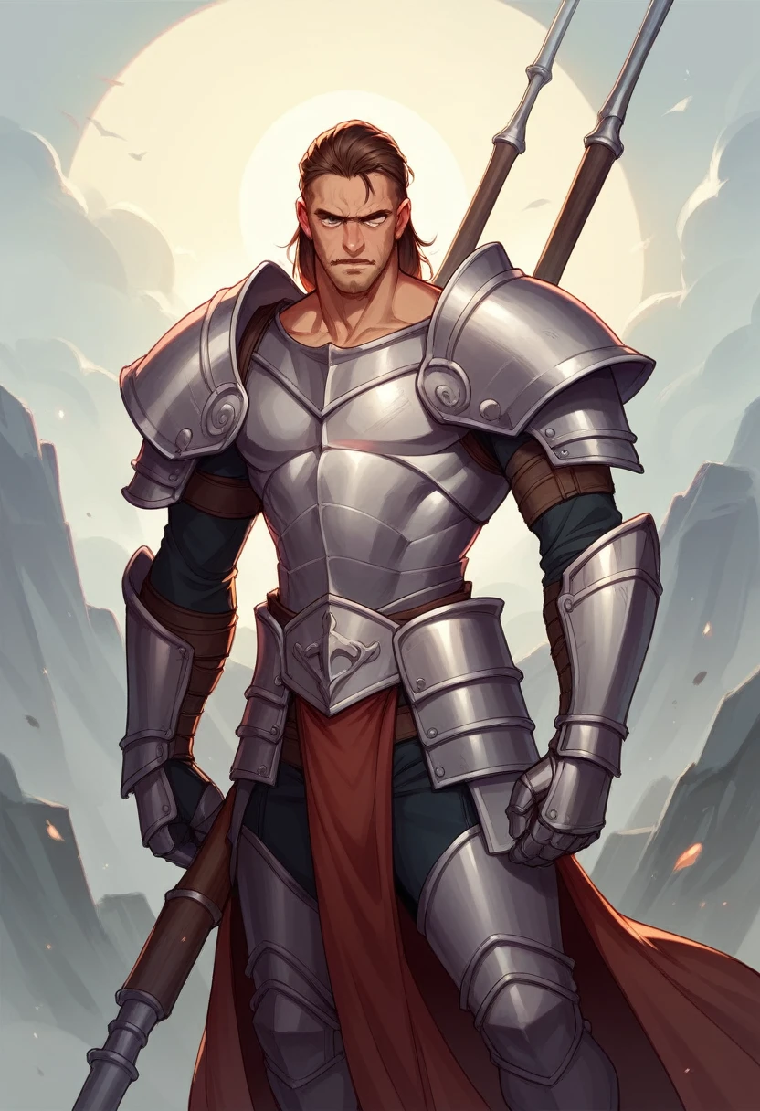 Create character like face and body like thor and Armour of solid polyester carbonate having weapon one awm sniper