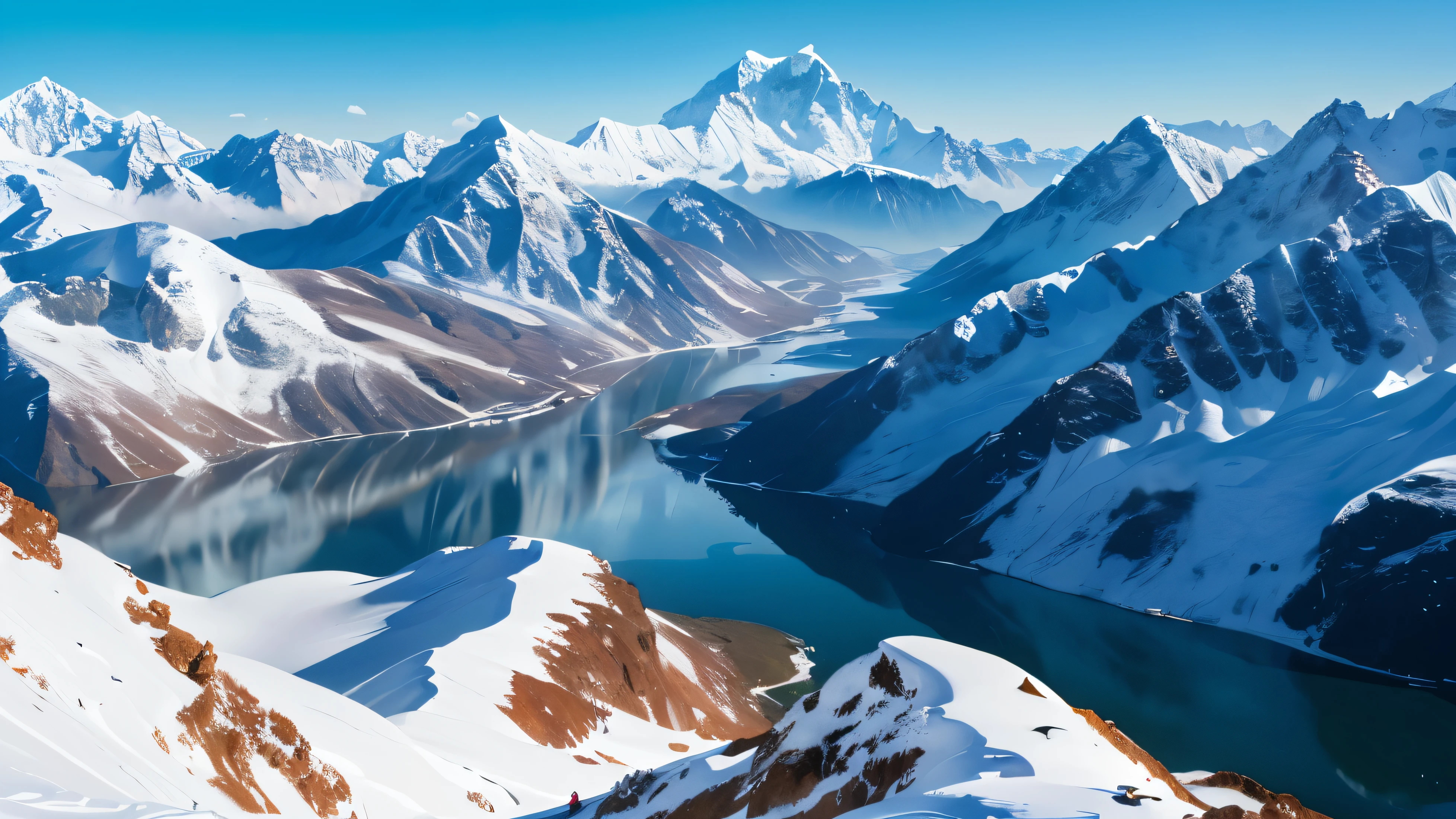 (Masterpiece:1.4, top-quality), ultra hi-res 8k, Himalayas, Snow Scene