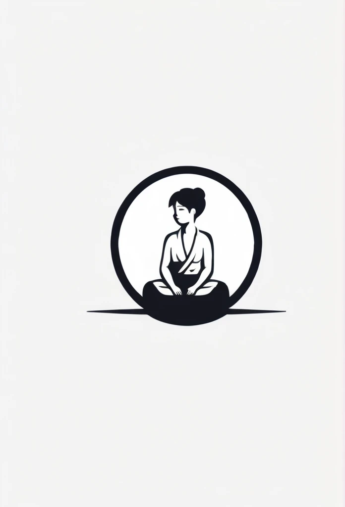 A stylish logo for a Japanese private sauna for one person、
Sitting quietly alone in the sauna、Sweat、The logo features a silhouette of a small man.
「inn garden」A logo with a motif. A cool, chic, and modern design. The background is white.