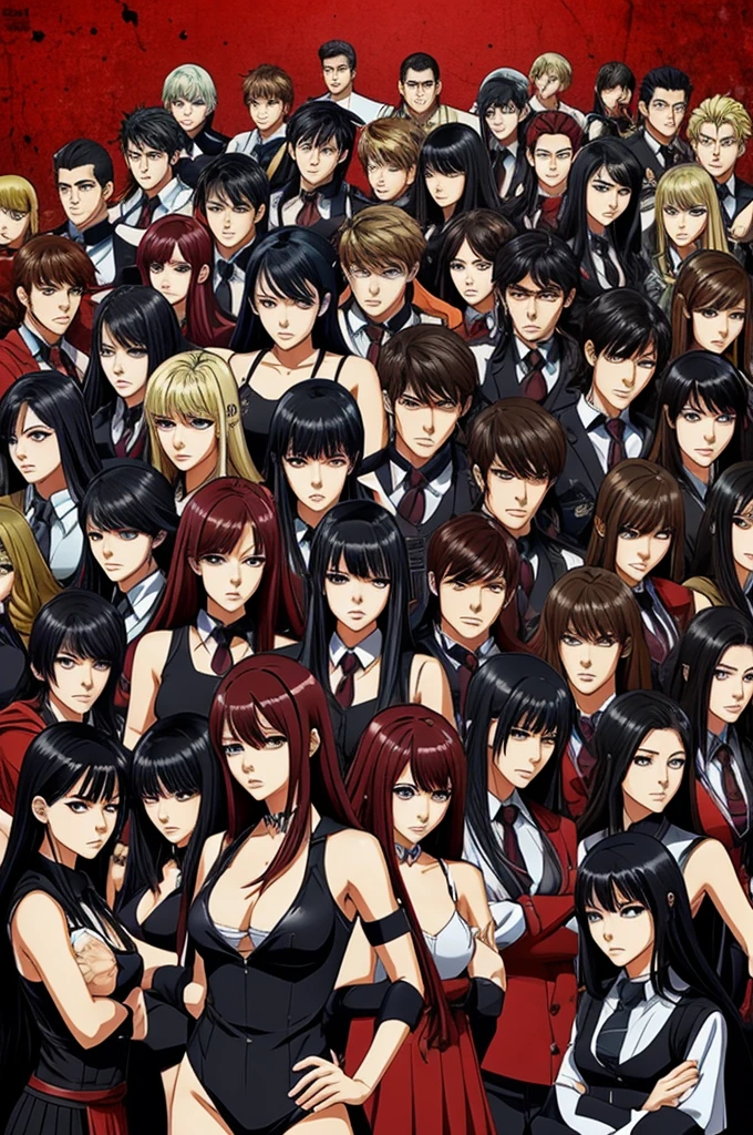 40 students, wide range, classroom, 20 boys, 20 girls, bloodbath, Guns, fierce, anime, manhwa 