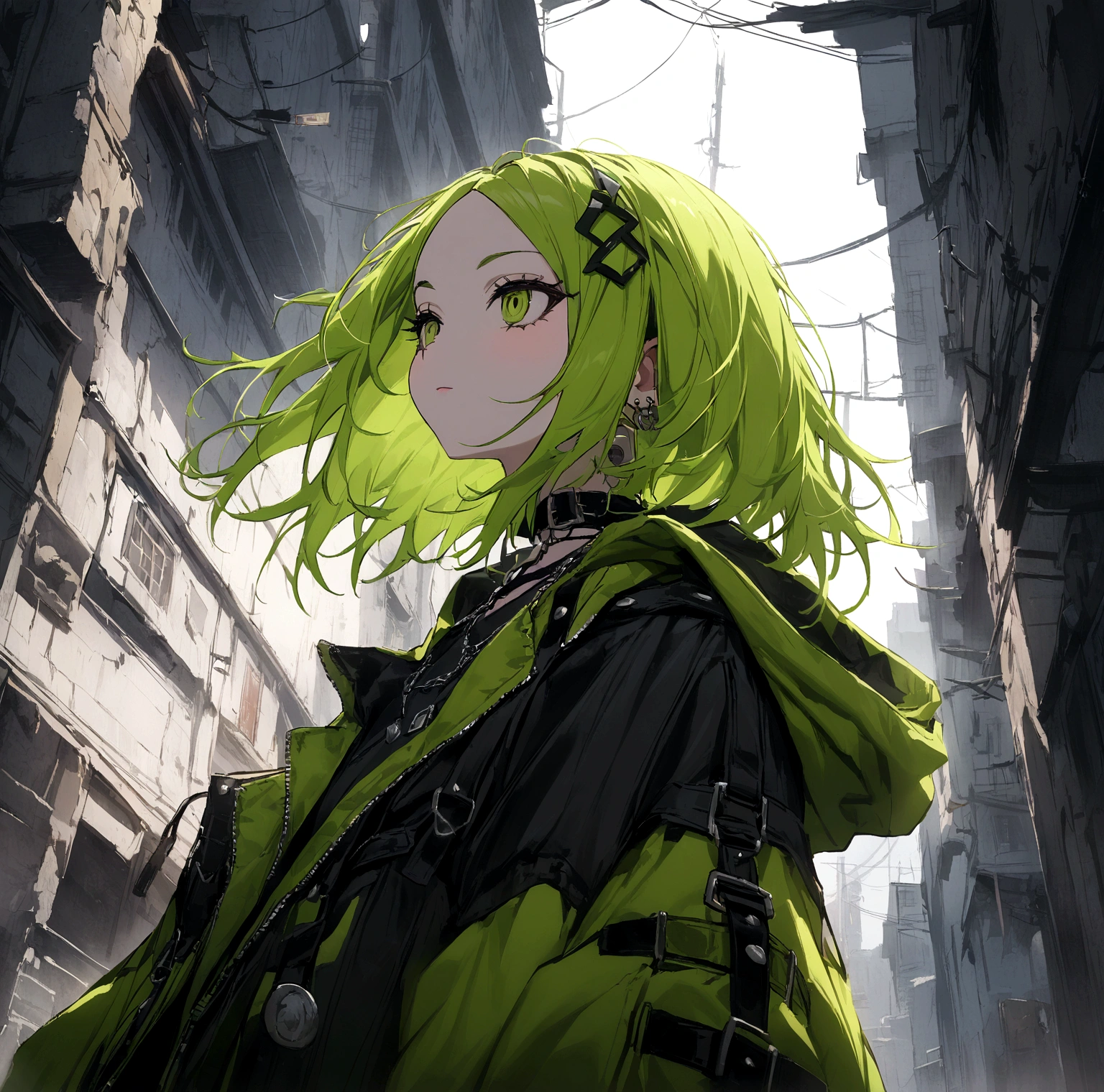 Sickmode Billie Eilish-like short-haired boy。