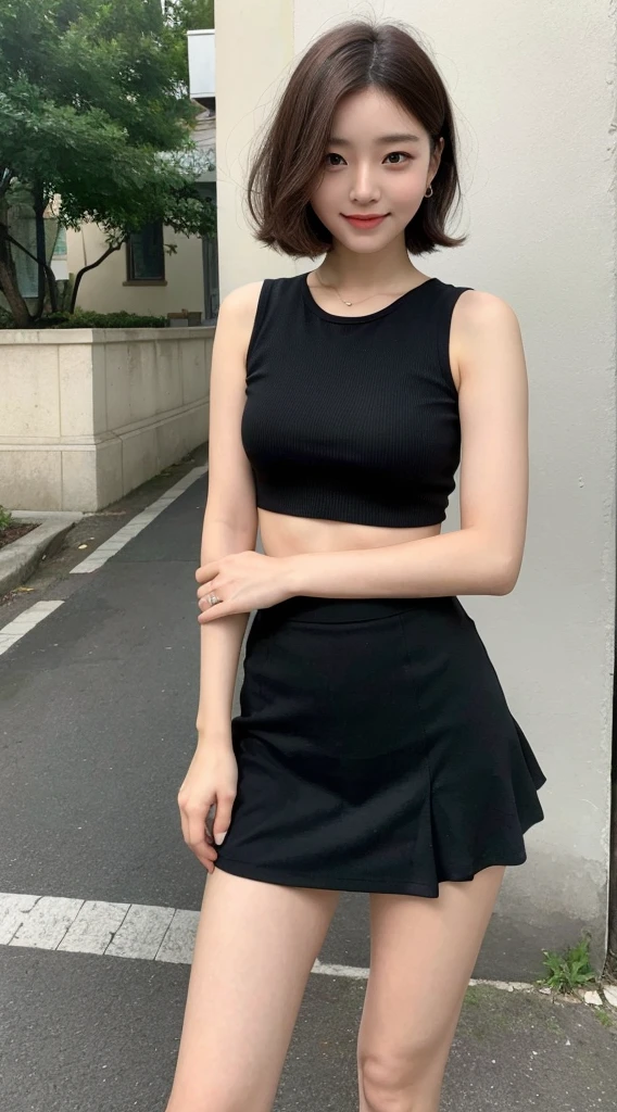 ((Viewing angle from below、Highest quality、masterpiece、32k、Every detail))、subway、stroll、Systemic manifestations、Messenger bag、(( I always carry my bag across my body.:1.12))、One Girl, alone、(((mini skirt, No underwear:1.22)))、Large Breasts、barefoot, High heels