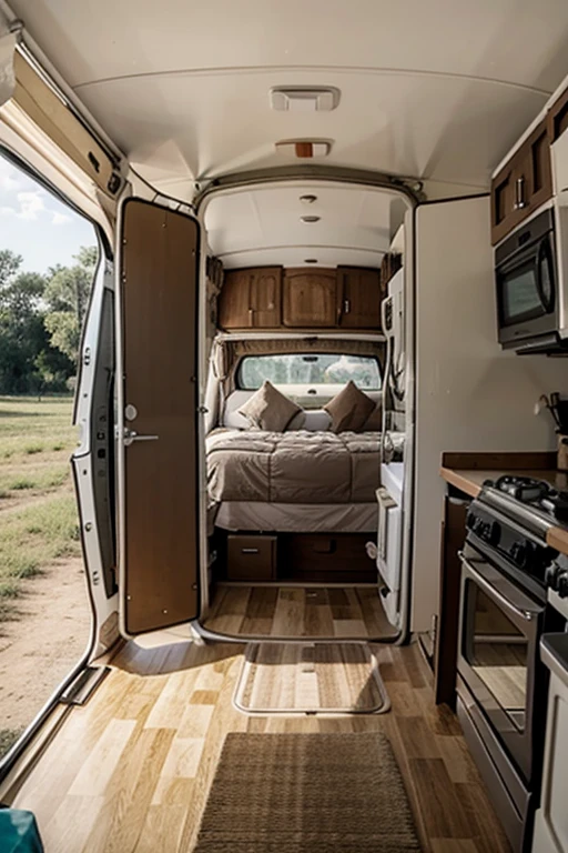 View from a homemade camper