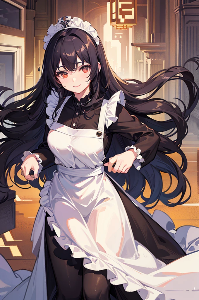 Twin tails　Brown Hair　Lolita Face　Black Knee High　