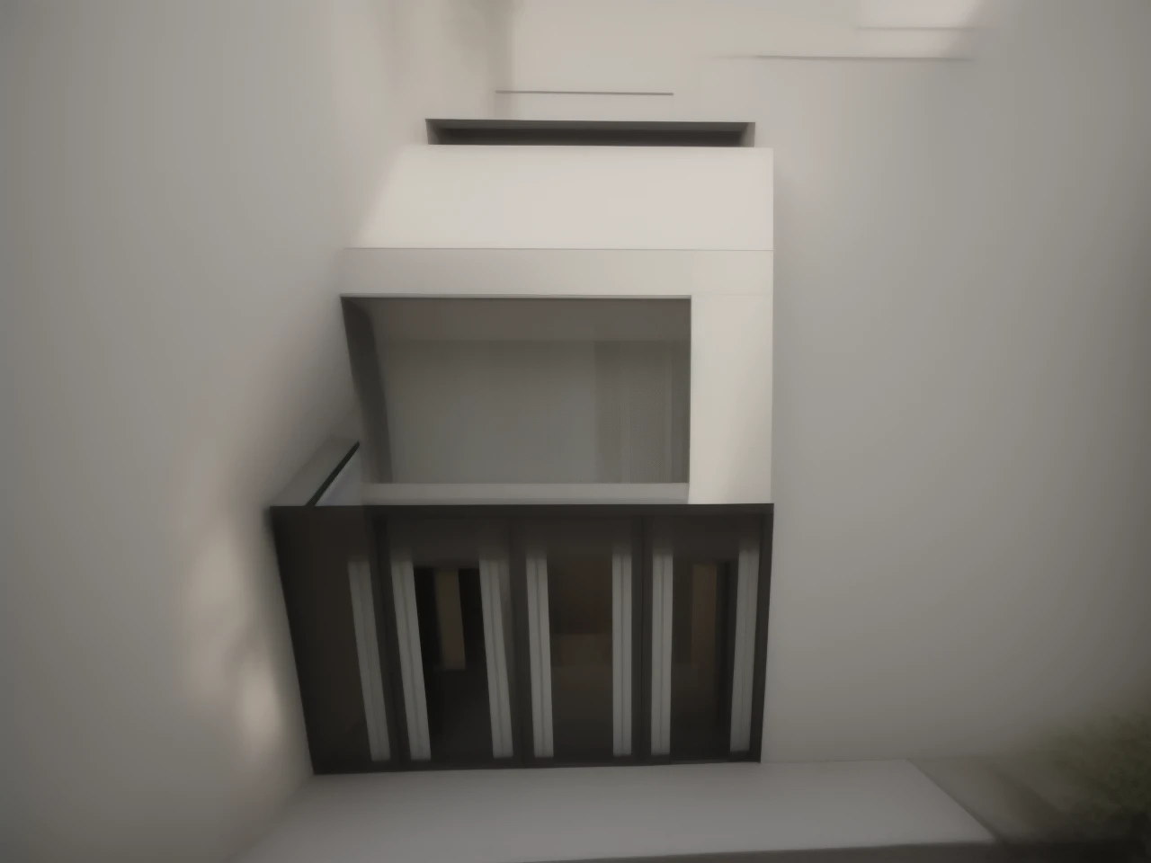 exterior design, a 1-story townhouse with 3 bedrooms, detailed architectural exterior, minimalist design, clean lines, large windows, natural lighting, brick facade, tile roof, lush green landscaping, manicured garden, paved driveway, parked car, ambient lighting, cozy and inviting atmosphere