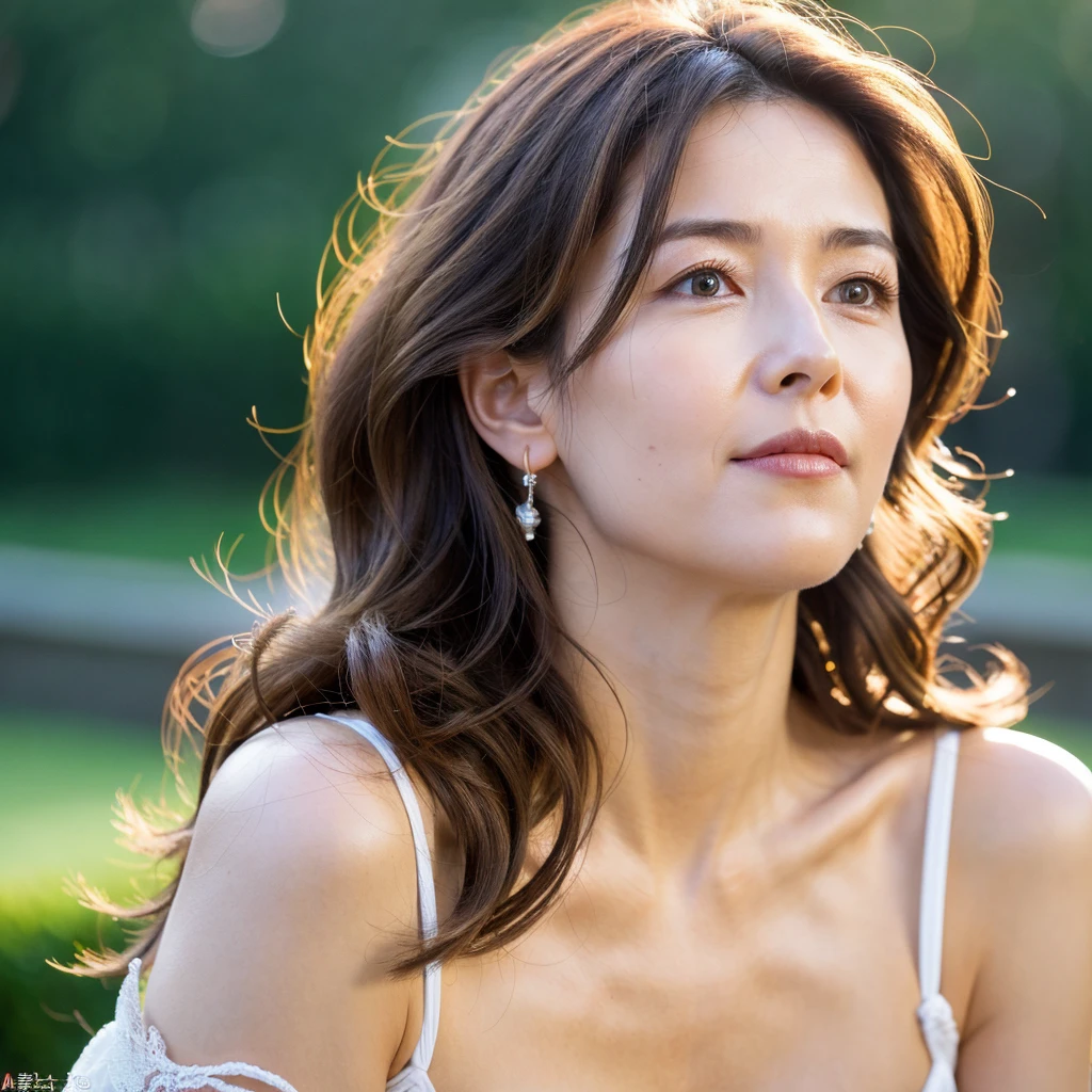 Beautiful mature woman with beautiful wavy long hair, Sexy Mature, Ultra-high resolution,(Realistic:1.4), ((Highest quality)), ((masterpiece)), (be familiar with),