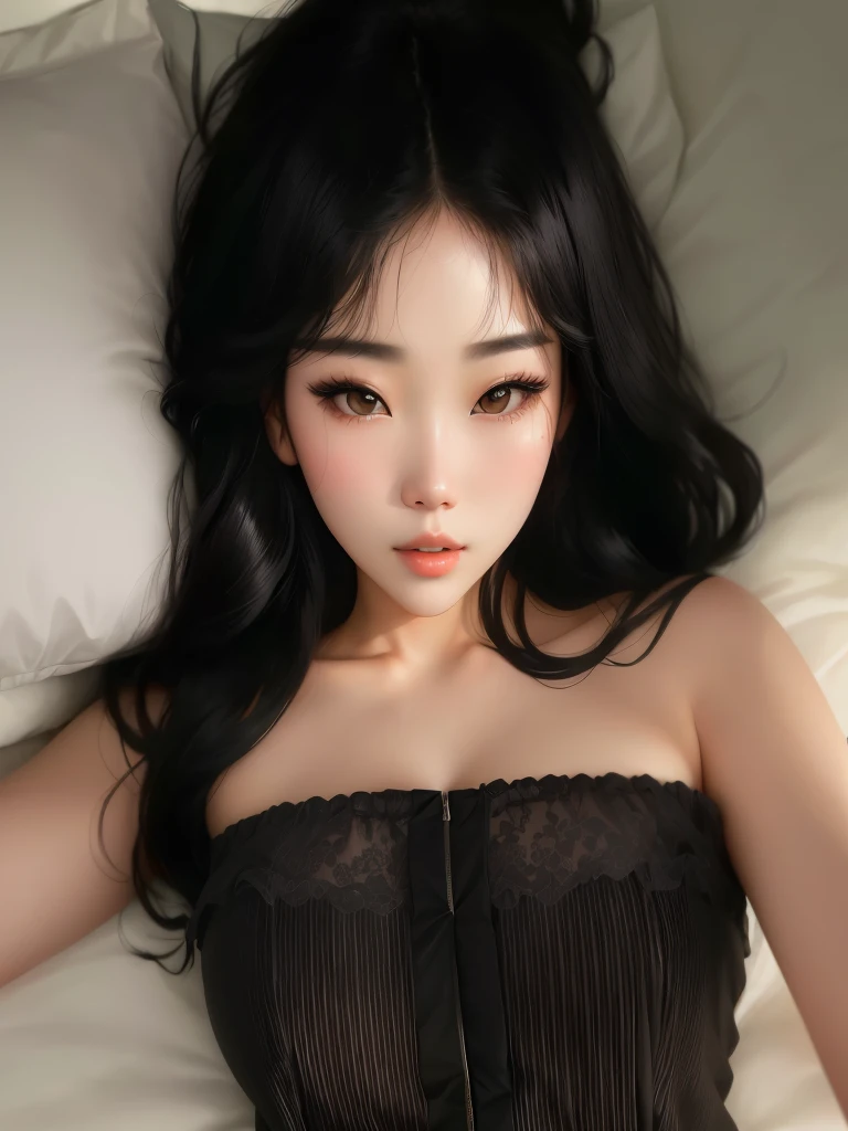 Attractive long black hair、28 year old beautiful woman、Double eyelids、tthin eyebrows、Sleeping on a snow-white bed、You can see the whole body、Gets wet with sweat and sticks to the skin、1 thin white see-through yukata、very large breast、The color and shape of the tip of the chest is visible 、You can see the color and shape of the areola、Looks a lot of pubic hair、The entire chest shows through、