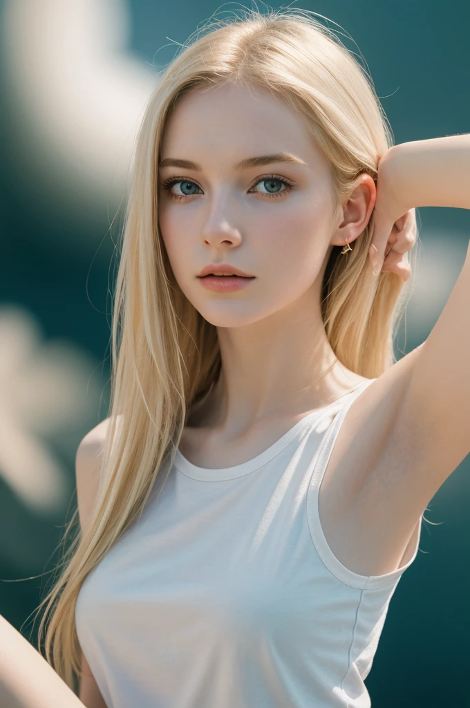 masterpiece, best quality, cinematic photo, anatomically correct,
digital artwork illustration ,
innocent 20yo woman, pale skin,
polish,
pronounced feminine features,
(stretching),
t-shirt,
straight blonde hair,
large breasts,
(cosmic background),
dark illustration style,
(8k, dynamic composition, photorealistic, sharp focus), elaborate background, cinematic, rule of thirds,
backlight,
film grain,
intricate details,
fine details,