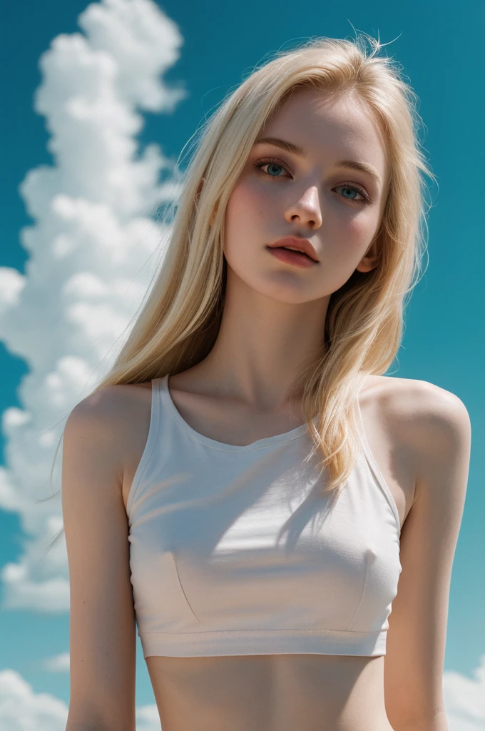 masterpiece, best quality, cinematic photo, anatomically correct,
digital artwork illustration ,
innocent 20yo woman, pale skin,
polish,
pronounced feminine features,
(stretching),
t-shirt,
straight blonde hair,
large breasts,
(cosmic background),
dark illustration style,
(8k, dynamic composition, photorealistic, sharp focus), elaborate background, cinematic, rule of thirds,
backlight,
film grain,
intricate details,
fine details,