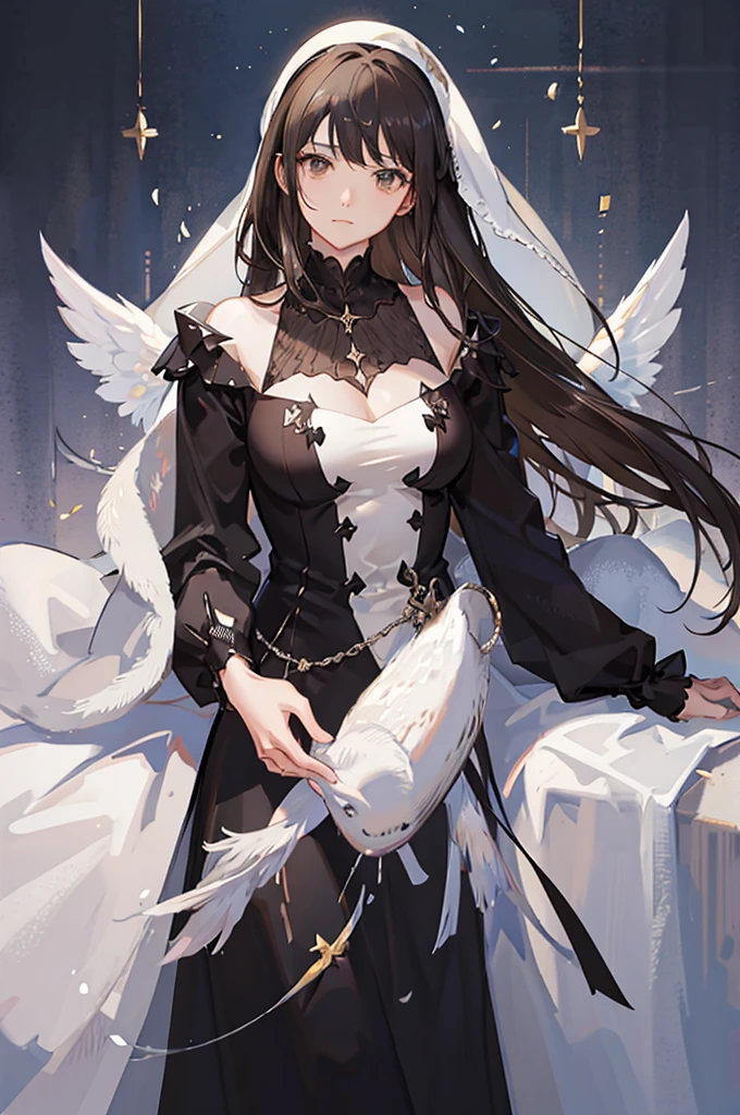 (age men),(thin),(white skin),(angels),(black),(dull brown hair),(Dusky brown eyes),(black hand),(ชุดจีนblack),(ชุดยุโรปblack),(luxury)