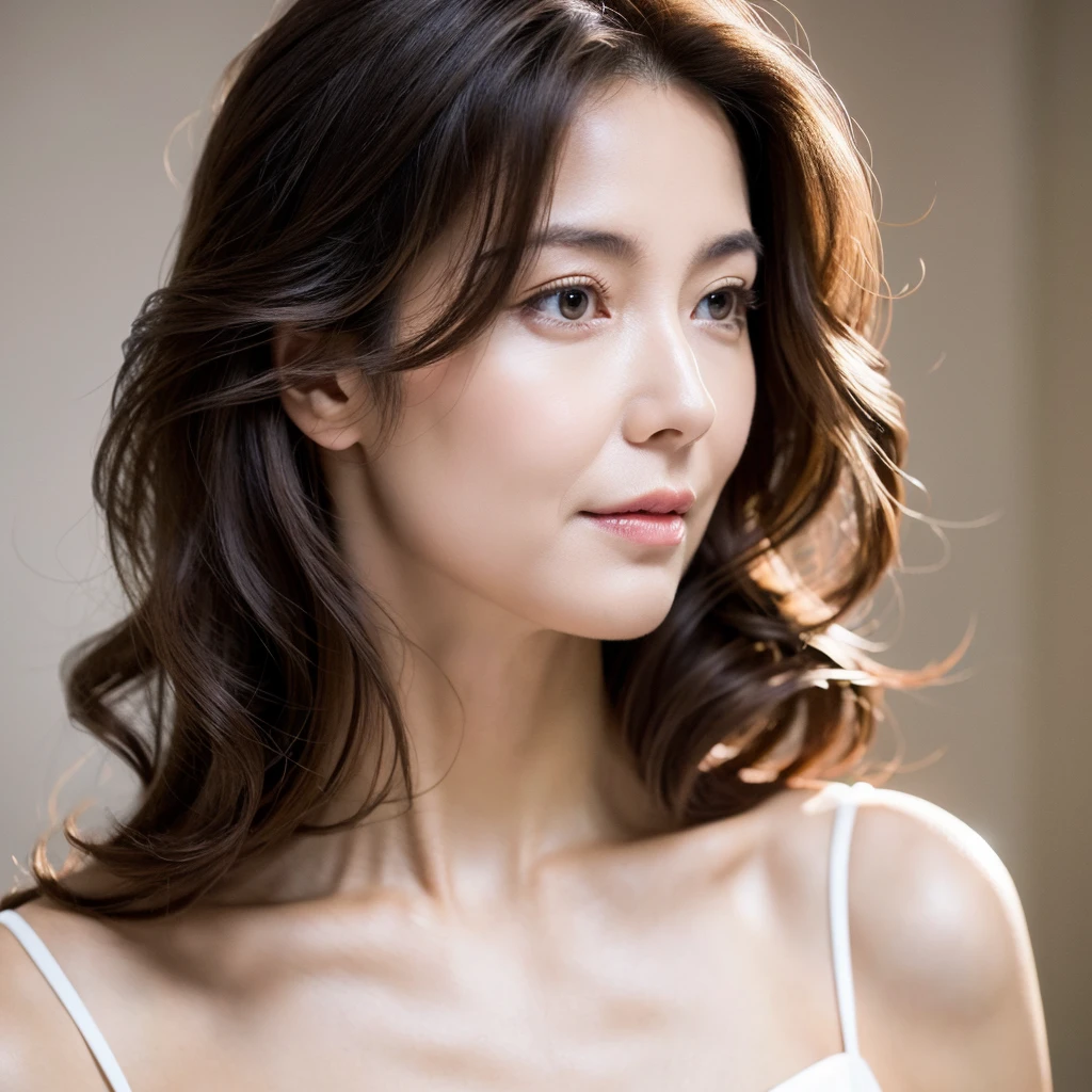 Beautiful mature woman with beautiful wavy long hair, Sexy Mature, Ultra-high resolution,(Realistic:1.4), ((Highest quality)), ((masterpiece)), (be familiar with),