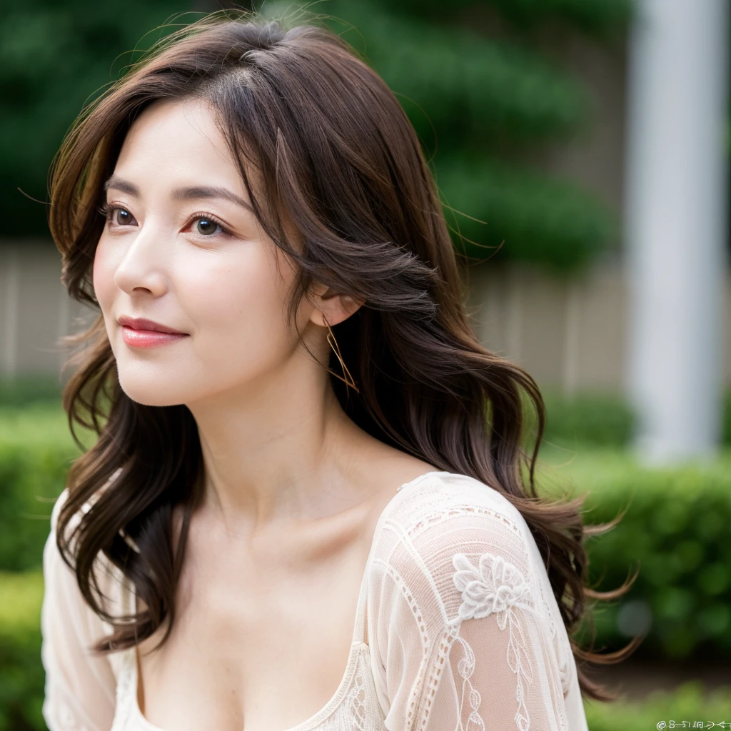 Beautiful mature woman with beautiful wavy long hair, Sexy Mature, Ultra-high resolution,(Realistic:1.4), ((Highest quality)), ((masterpiece)), (be familiar with),