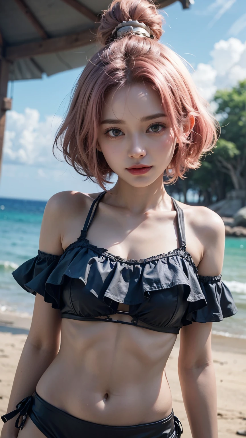 a close up of a 4 girls ,pink hair , big booobs , shadowbringers cinematic, 4 k detail fantasy, a beautiful fantasy empress, game cg, xianxia fantasy, xianxia hero, 2. 5 d cgi anime fantasy artwork, cinematic goddess close shot, ruan jia and artgerm, wow 4 k detail fantasy, hyperdetailed fantasy character