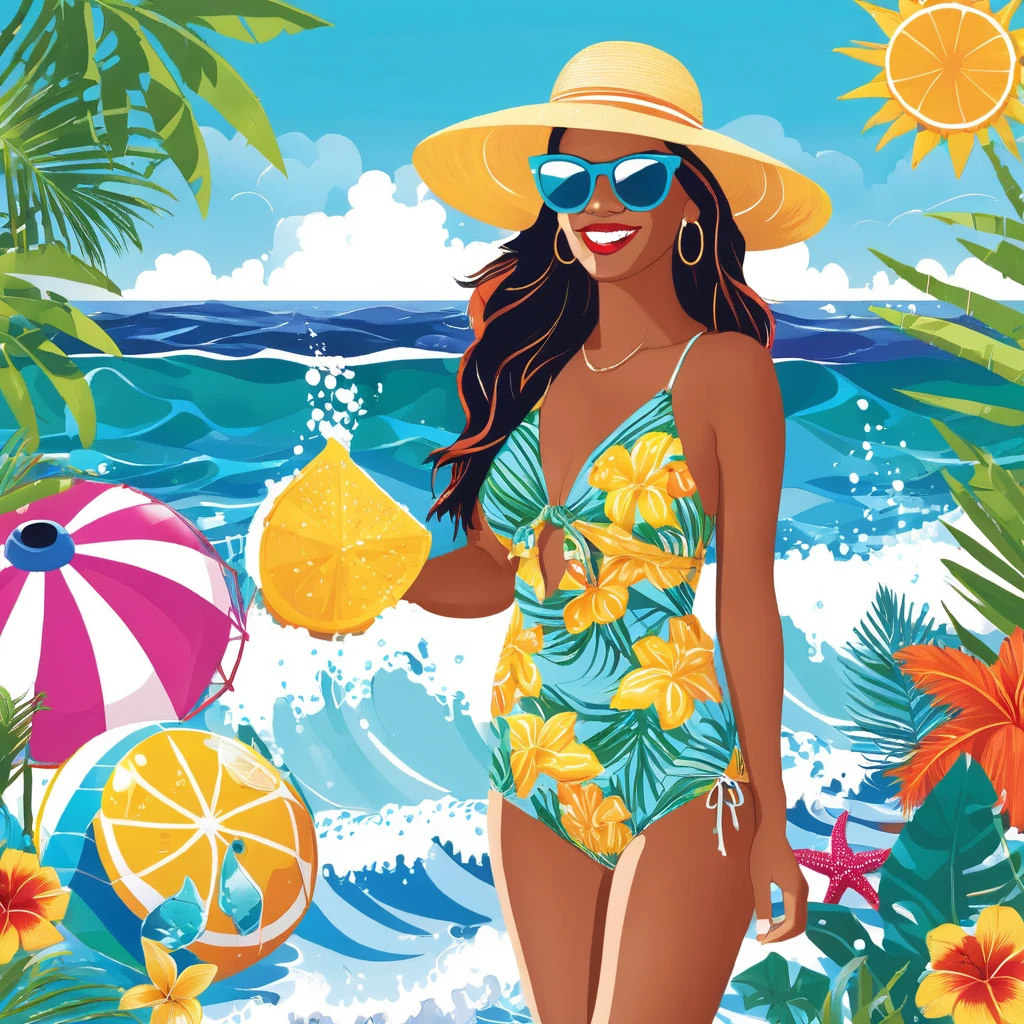 It's summer　It's the ocean　It&#39;s a swimsuit