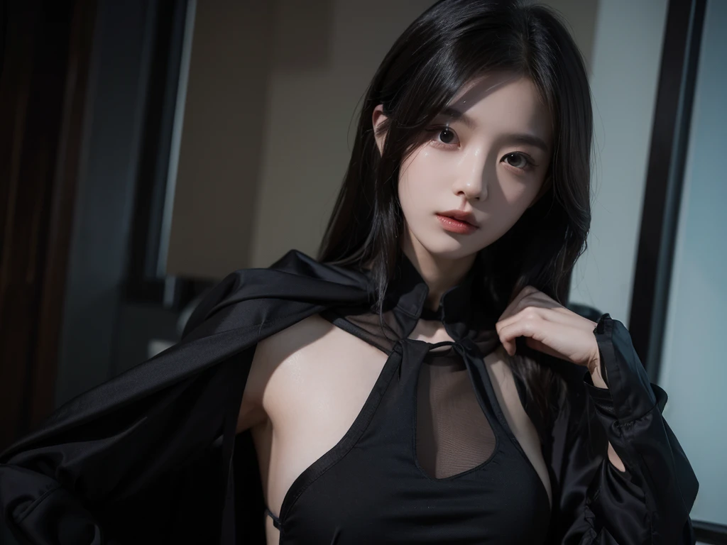 ((masterpiece)), (best quality),(detailed),Girl Doomsday,Black Silk