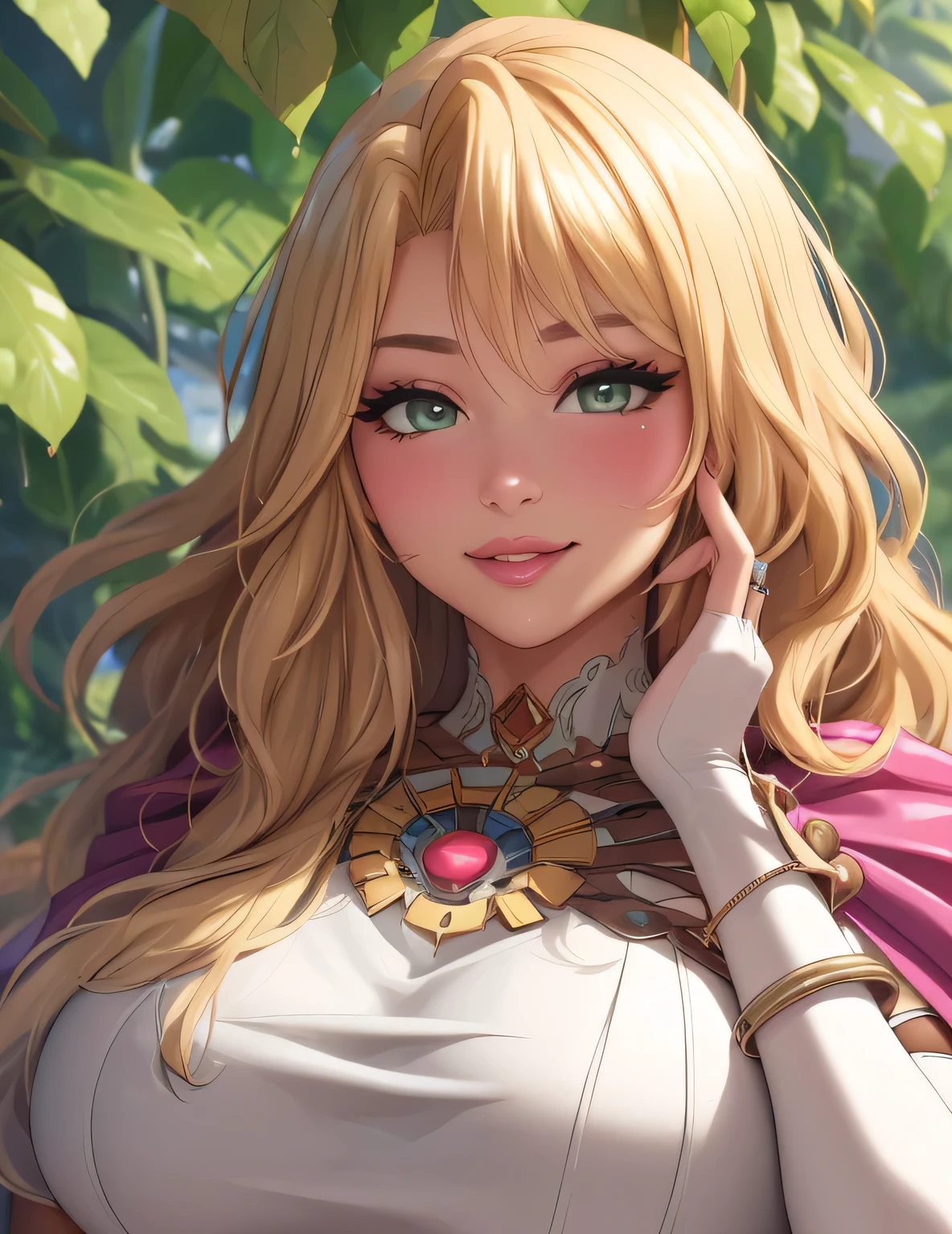 fe_elimine, gloves, white dress, elbow gloves, single glove, long dress, cape, jewelry, white gloves, armlet, bracelet, circlet, gold trim, (masterpiece, best quality, 8k, HD, ultra-detailed), realistic style, garden 2.0, looking at viewer 2.0, blushing, beautiful eyes, facing camera 2.0, face shot 2.0, very sexy smile 2.0, very luscious lips 2.0, facing camera 2.0, very heavy eyeshadow 2.0, very heavy makeup 2.0, very thick lips 2.0, very glossy lips 2.0, very pouty lips 2.0, lustrous skin 2.0, shiny skin 2.0, very beautiful 2.0, very curvy 2.0, very sexy 2.0, very thick 2.0, skindentation 2.0, very sexy smile 2.0, very luscious lips 2.0, facing camera 2.0, very heavy eyeshadow 2.0, very heavy makeup 2.0, round face, very thick lips 2.0, very glossy lips 2.0, very pouty lips 2.0, lustrous skin 2.0, shiny skin 2.0, very beautiful 2.0, very curvy 2.0, very sexy 2.0, very thick 2.0, very gigantic lips 2.0, very sexy smile 2.0, very luscious lips 2.0, very heavy eyeshadow 2.0, very heavy makeup 2.0, round face, very thick lips 2.0, very glossy lips 2.0, very pouty lips 2.0, lustrous skin 2.0, shiny skin 2.0, very beautiful 2.0, very curvy 2.0, very sexy 2.0, very thick 2.0, very toned 2.0, very sexy smile 2.0, very luscious lips 2.0, very toned 2.0, very toned 2.0, very sexy smile 2.0, very luscious lips 2.0, wide hips 2.0, very gigantic thighs 2.0, very small waist 2.0, very thick thighs 2.0, skindentation 2.0, very heavy eyeshadow 2.0, very heavy makeup 2.0, round face, very thick lips 2.0, very glossy lips 2.0, very pouty lips 2.0, lustrous skin 2.0, shiny skin 2.0, very beautiful 2.0, very curvy 2.0, very sexy 2.0, very thick 2.0, very gigantic breasts 2.0, very sexy 2.0, very gigantic lips 2.0, very thick thighs 2.0, hourglass waist 2.0, very close up shot 2.0, very close up shot 2.0, face shot 2.0, face shot 2.0, face shot 2.0, face shot 2.0, face shot 2.0, face shot 2.0, face shot 2.0, face shot 2.0, very close up shot 2.0, face shot 2.0, very close up shot 2.0