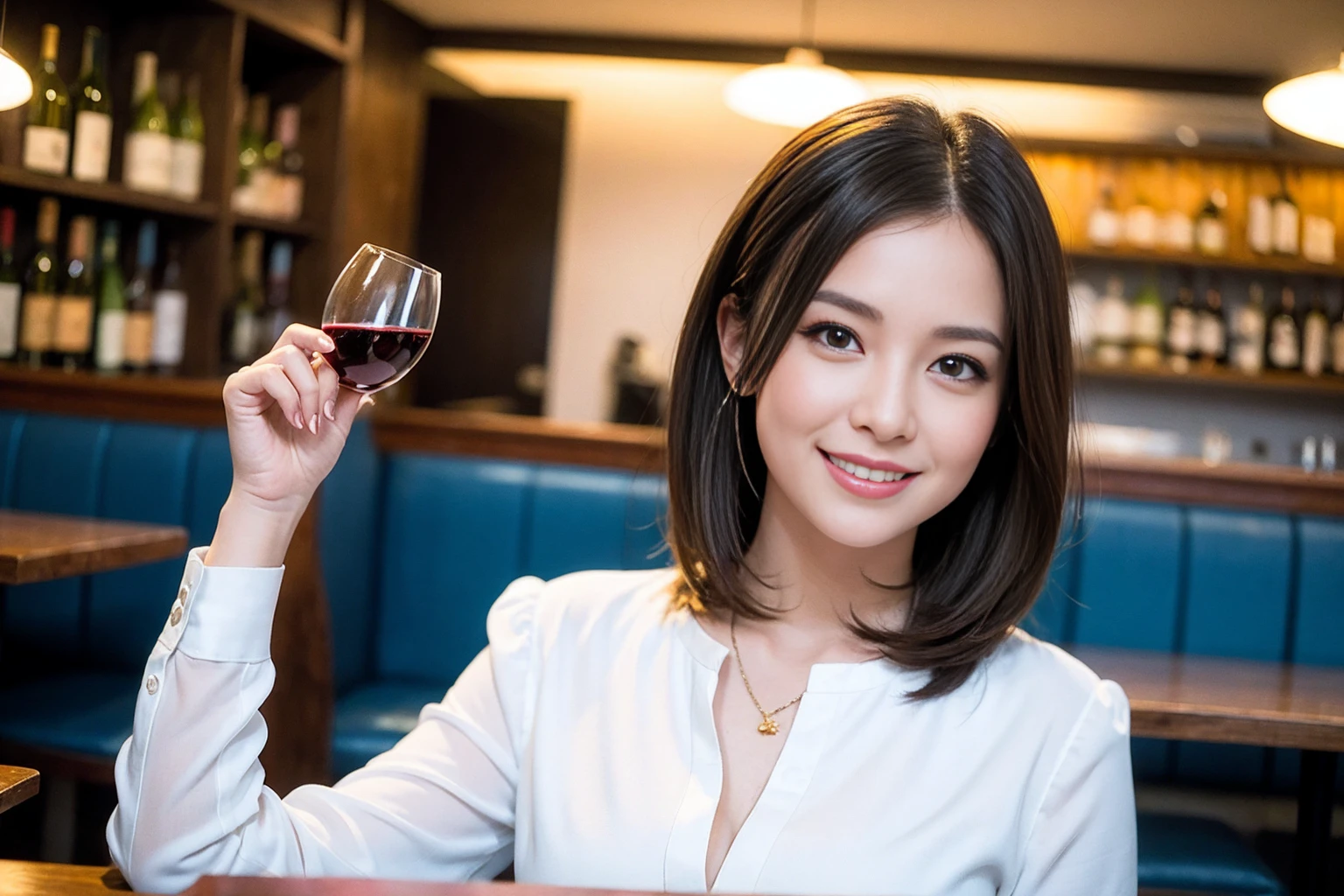 ((Highest quality、8K、masterpiece:1.3))、slimカップル、modelカップル、(Realistic, Intricate details:1.2), full-course dinner、Wine Party、Amazing view of the sunset sky and clouds、A bright smile、The wonderfulness of smile、Bright image、The beauty of wine, Beautiful Face, blue eyes, The light shines on your face, Blushing, short hair,Bright Face、 (Age 37), 39 years old, red wine 、Appetizers、Italian food、Wine bottle、Champagne、sparkling wine、Two beauties、Brown Hair、Shortcuts、Long sleeve shirt、dress、Beautiful woman 1, (slimな顔), (The body is slim), (Brown Hair), (Shortcuts), cheeks turn a little red,Attractive beauty、restaurant, In a prominent place (From the waist up) Nova Frog Style, actress, model, Upper Body, White wine, slim, wine glass, 中央に置かれたwine glass, smile, (smile: 1.15), Beautiful fine grain, Depth f/2,saturation, High Contrast, Strong light and shadow,Moist Body:1.5、3D texture、Delicate eyes、Brown Hair、The hair is very shiny、