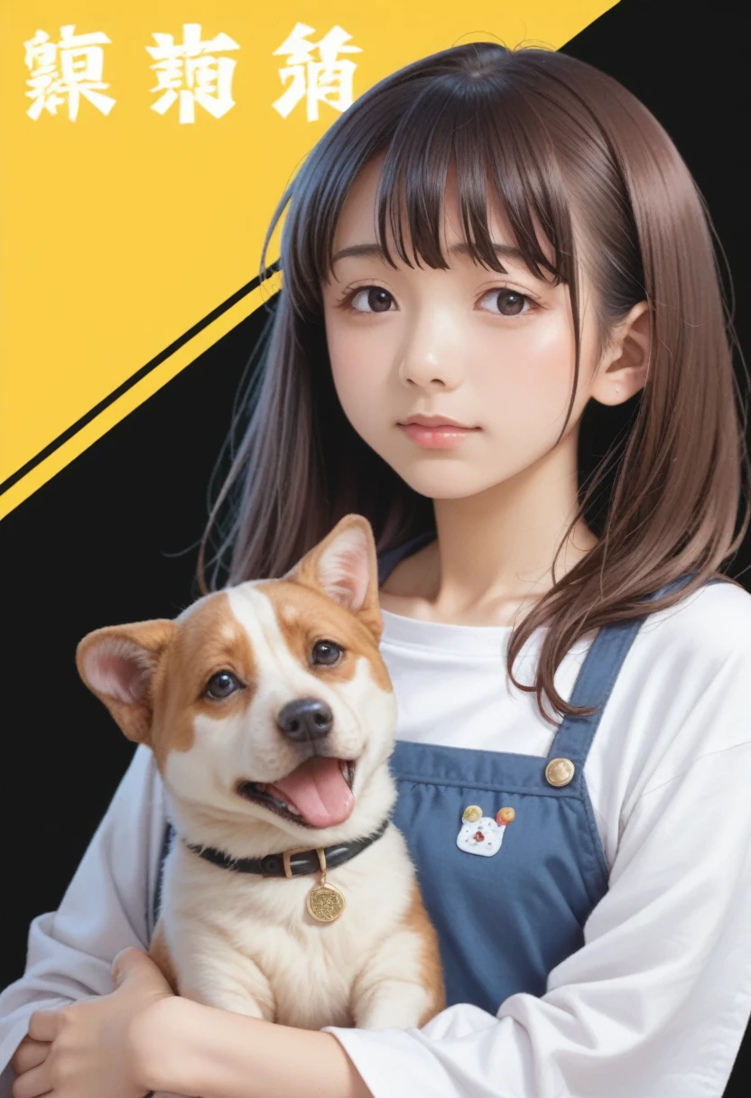 anime girl with a dog in her arms, made with anime painter studio, anime moe artstyle, in an anime style, in anime style, anime style portrait, digital anime illustration, painted in anime painter studio, soft anime illustration, kawaii realistic portrait, anime artstyle, realistic anime artstyle, anime style illustration, by Kamisaka Sekka, semirealistic anime style