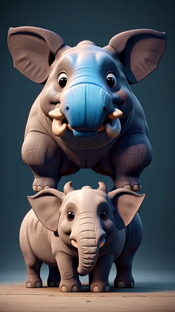 Hybrid of elephant and rhinoceros