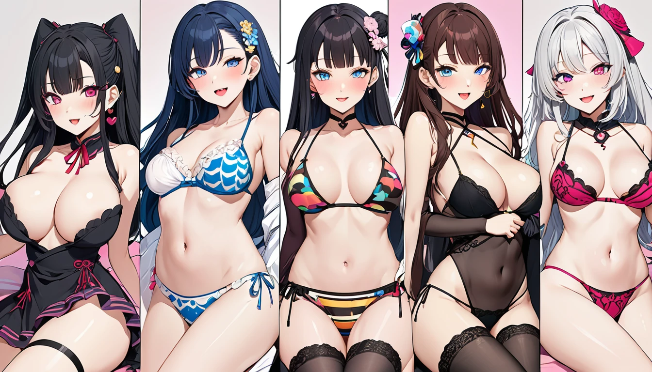 (((美少女Anime Style))),Anime Style,3A young girl with a different personality type,A girl seduces with flashy underwear,Penetration Sex,Creampie Sex,Orgy(1 Male,3Women),Heart Pupil,♡ranbu,An honor student who fell into pleasure,Lady,A quiet woman,Looks like he's not interested in sex