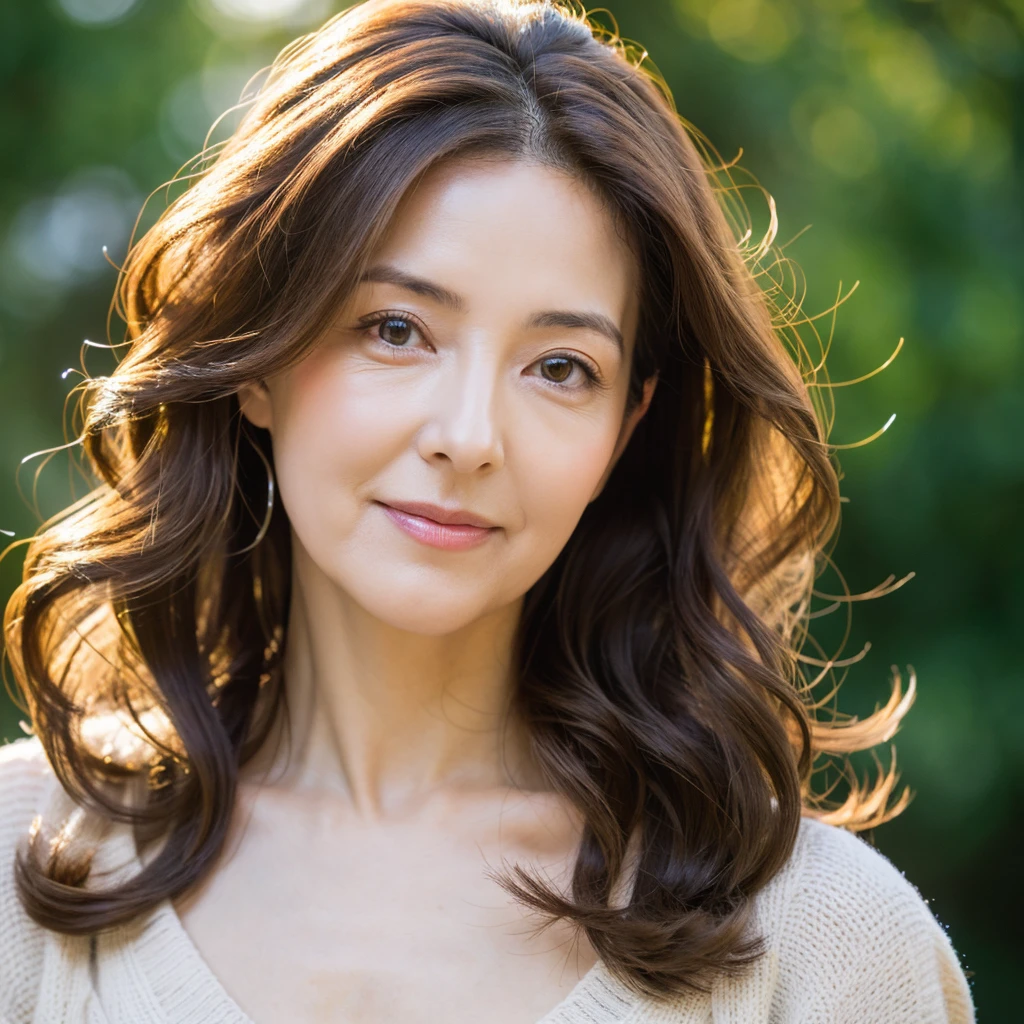 Beautiful mature woman with beautiful wavy long hair, Sexy Mature, Ultra-high resolution,(Realistic:1.4), ((Highest quality)), ((masterpiece)), (be familiar with),