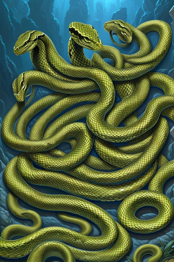 hydra, giant poisonous snake with seven heads