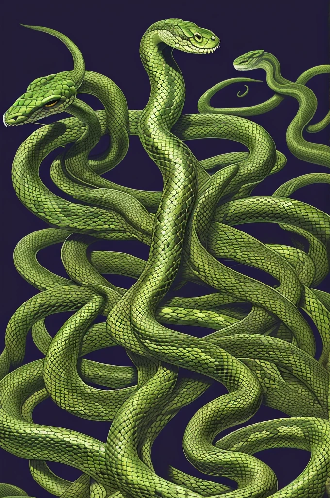 hydra, giant poisonous snake with seven heads
